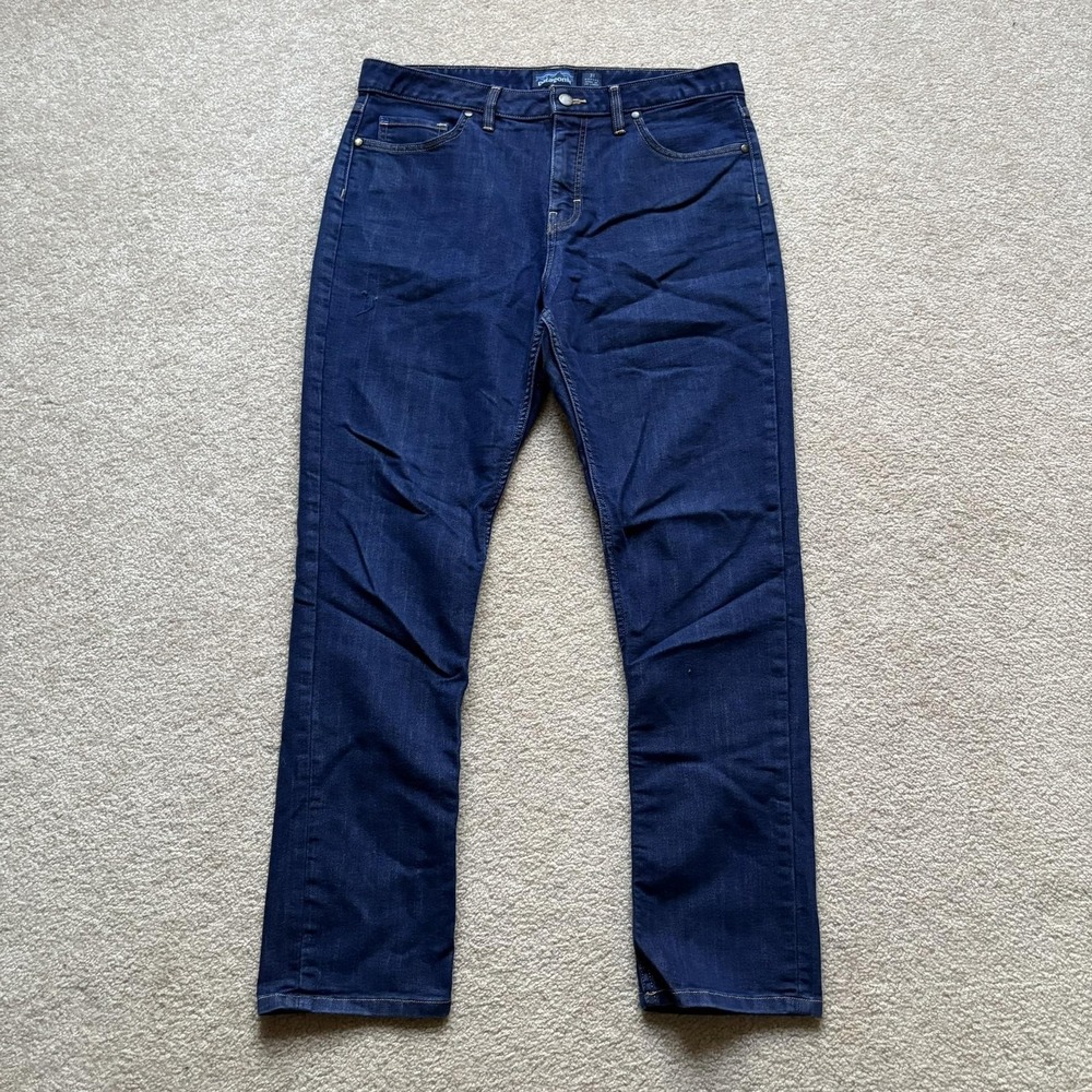 Patagonia Jeans Womens 33x28.5 Dark Wash Straight Regular Organic Cotton Denim